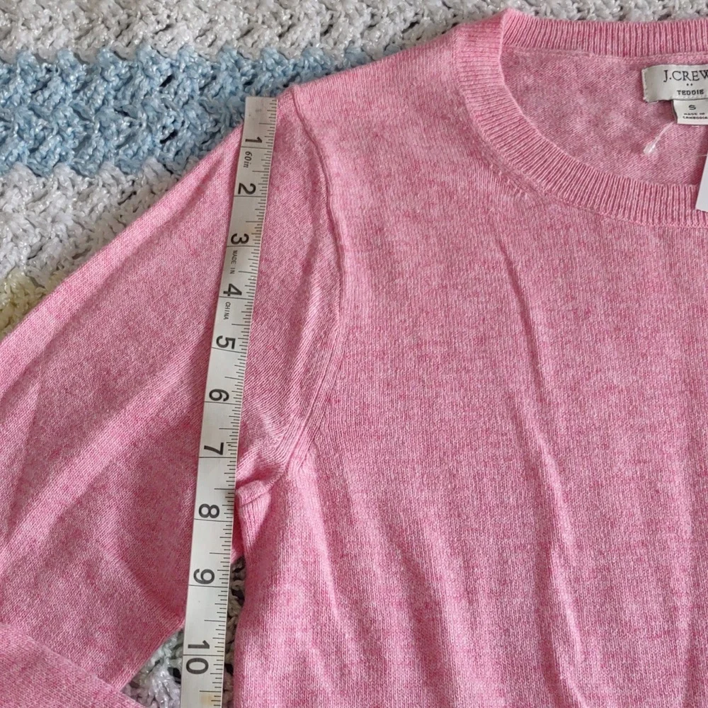 J. Crew Factory Size Small Pink Teddie Sweater - Picture 7 of 9